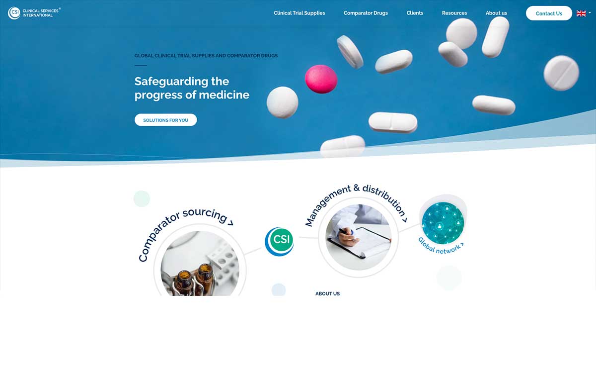 Clinical Services International (UK) - Custom Laravel CMS
